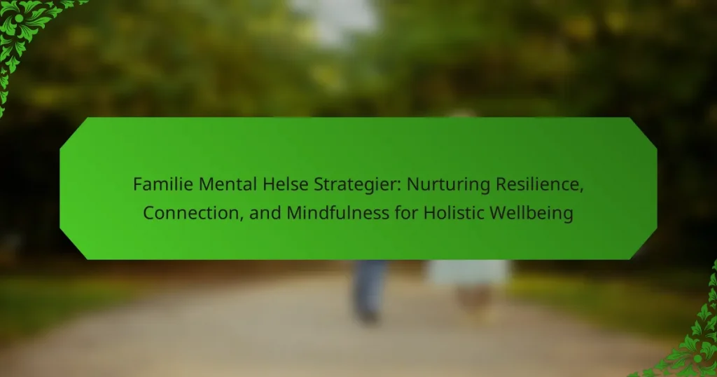 Familie Mental Helse Strategier: Nurturing Resilience, Connection, and Mindfulness for Holistic Wellbeing