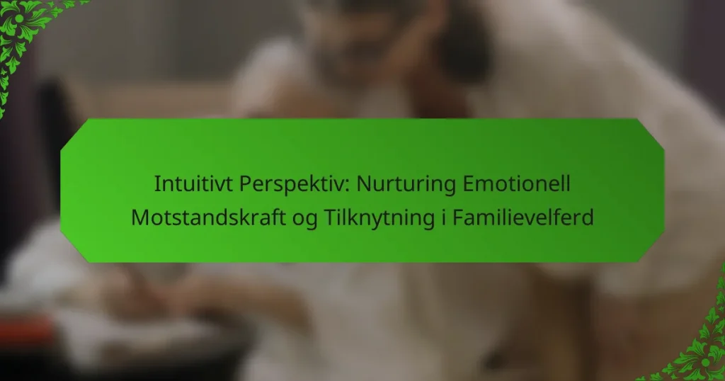 Intuitivt Perspektiv: Nurturing Emotionell Motstandskraft og Tilknytning i Familievelferd