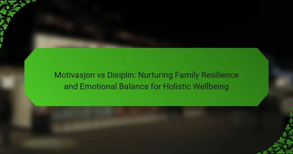 Motivasjon vs Disiplin: Nurturing Family Resilience and Emotional Balance for Holistic Wellbeing