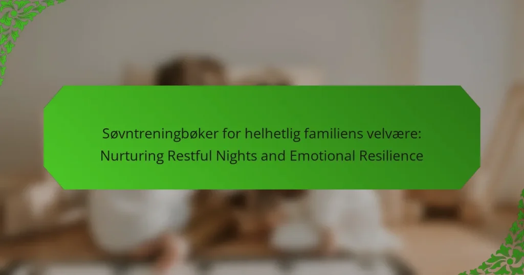 Søvntreningbøker for helhetlig familiens velvære: Nurturing Restful Nights and Emotional Resilience